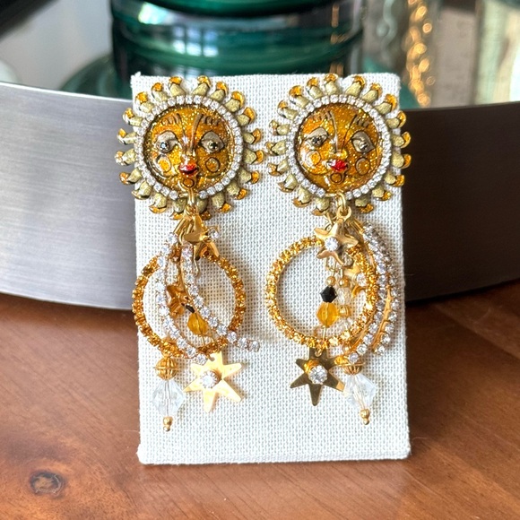 Lunch at the Ritz Sun Goddess Earrings - Picture 4 of 10